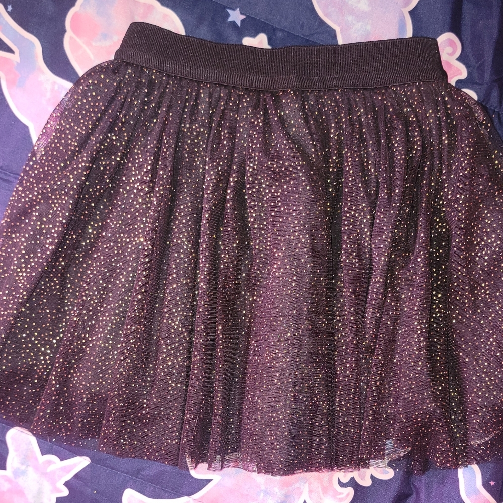 Girl's 4t Black & Gold Skirt
